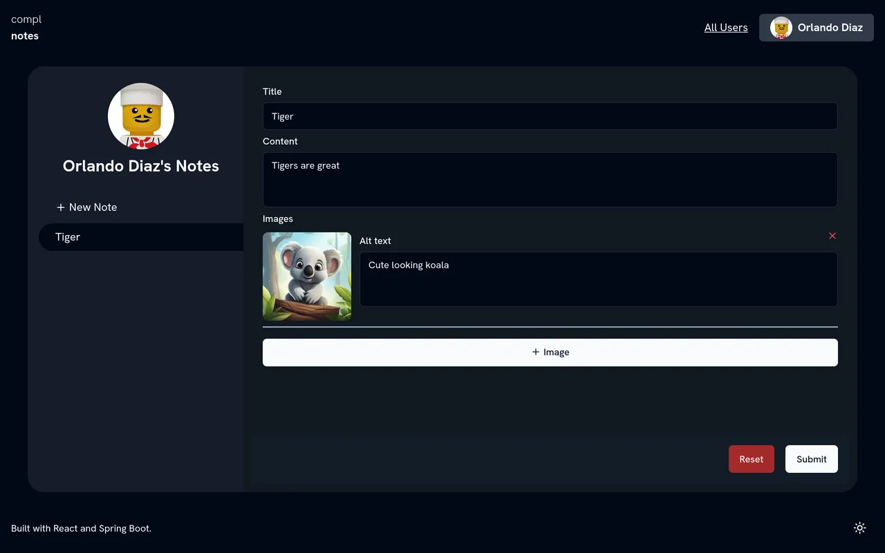 Comple notes website